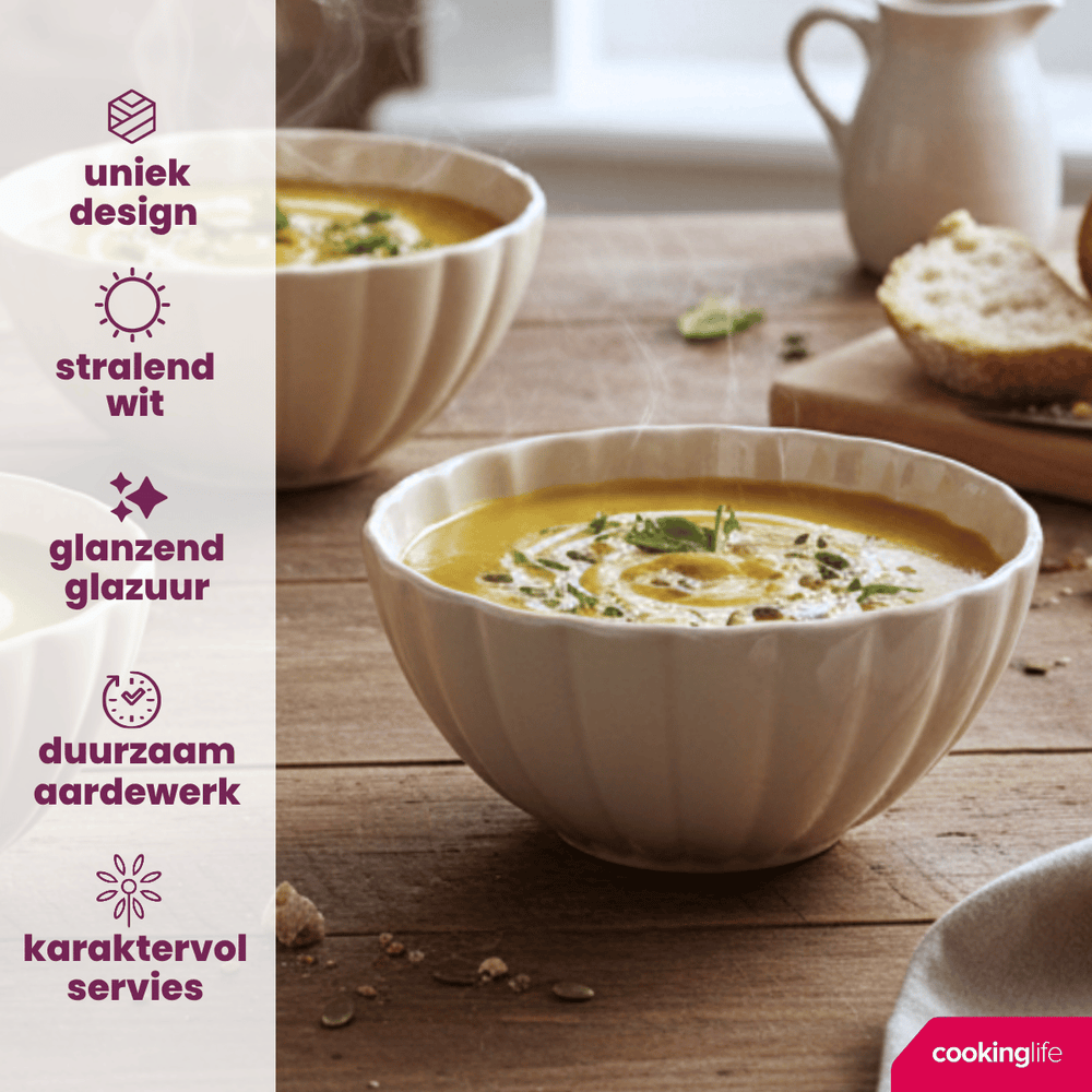 Cookinglife Soepkommen / Kommen Cardida Beige ø 14 cm - 6 Stuks