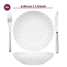 Cookinglife Diepe Borden / Pastaborden Cardida Off White ø 20 cm - 6 Stuks