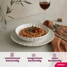 Cookinglife Diepe Borden / Pastaborden Cardida Off White ø 20 cm - 6 Stuks
