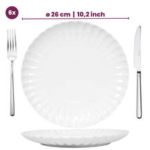 Cookinglife Dinerborden Cardida Off White ø 26 cm - 6 Stuks