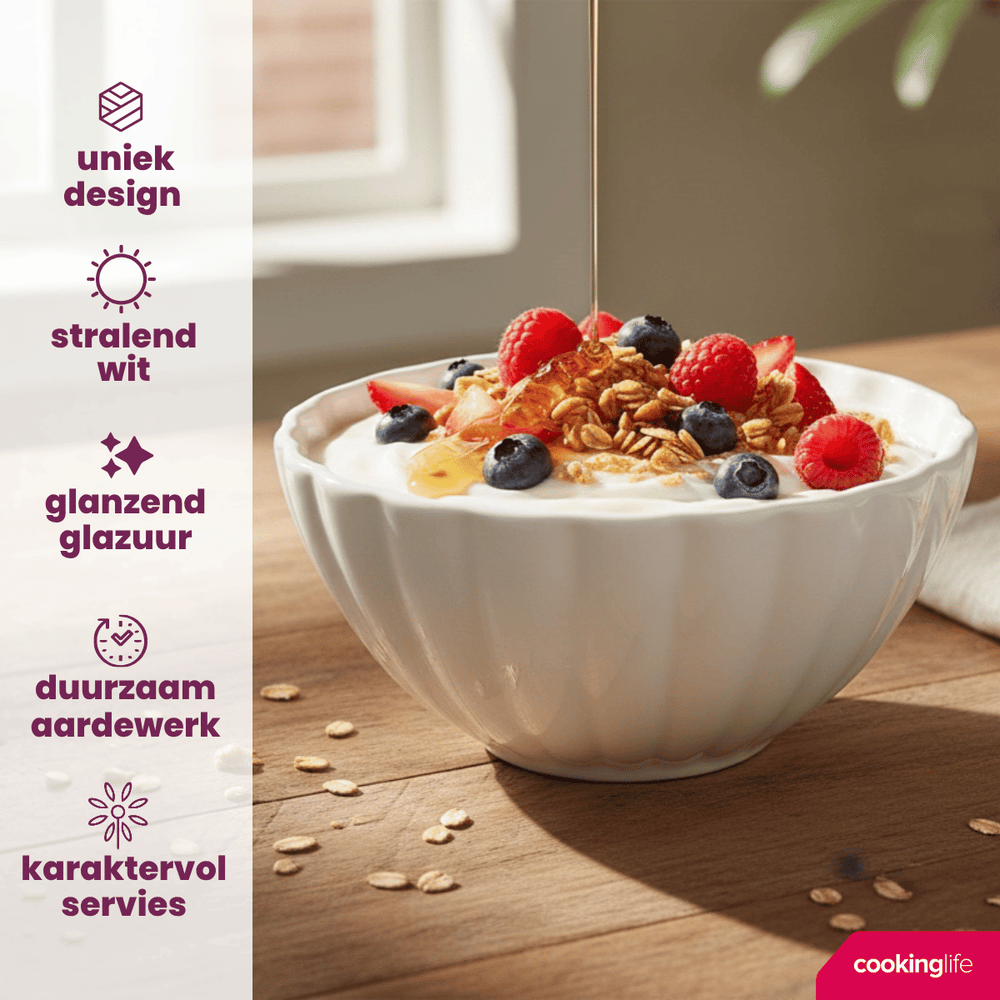 Cookinglife Soepkommen / Kommen Cardida Off White ø 14 cm - 6 Stuks