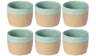 Costa Nova Koffiekopjes Arenito Aqua 200 ml - 6 stuks