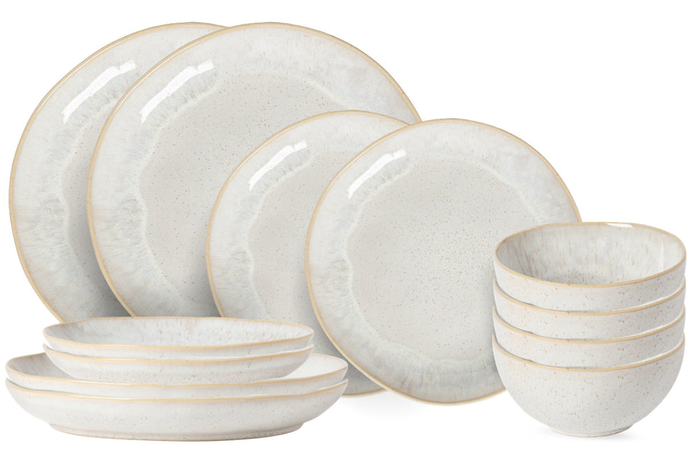Costa Nova Serviesset Casafina Eivissa Sand Beige 12-delig / 4 personen - 4 Dinerborden, 4 Ontbijtborden & 4 Kommen