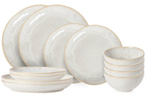 Costa Nova Serviesset Casafina Eivissa Sand Beige 12-delig / 4 personen - 4 Dinerborden, 4 Ontbijtborden & 4 Kommen