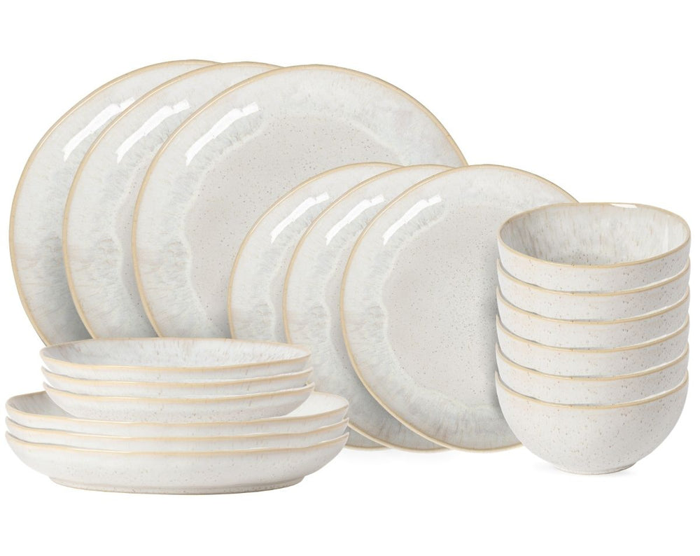 Costa Nova Serviesset Casafina Eivissa Sand Beige 18-delig / 6 personen - 6 dinerborden, 6 ontbijtborden & 6 kommen