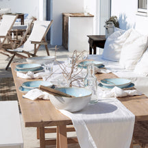 Costa Nova Diepe Borden / Pastaborden Casafina Eivissa Sea Blue ø 23 cm - 6 stuks