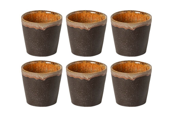 Costa Nova Espresso Kopjes Casafina Poterie Mocha-Latte 80 ml - 6 stuks