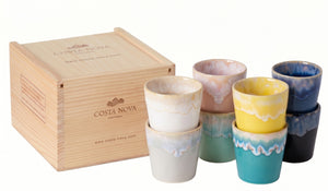 Costa Nova Espresso Kopjes Grespresso Multicolor 80 ml - 8 stuks - Gift box