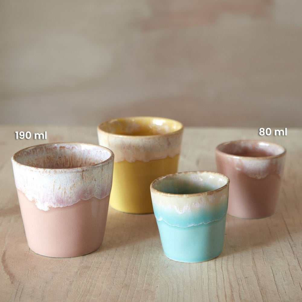 Costa Nova Koffiekopjes Grespresso Soft Pink 190 ml - 8 stuks - Gift box