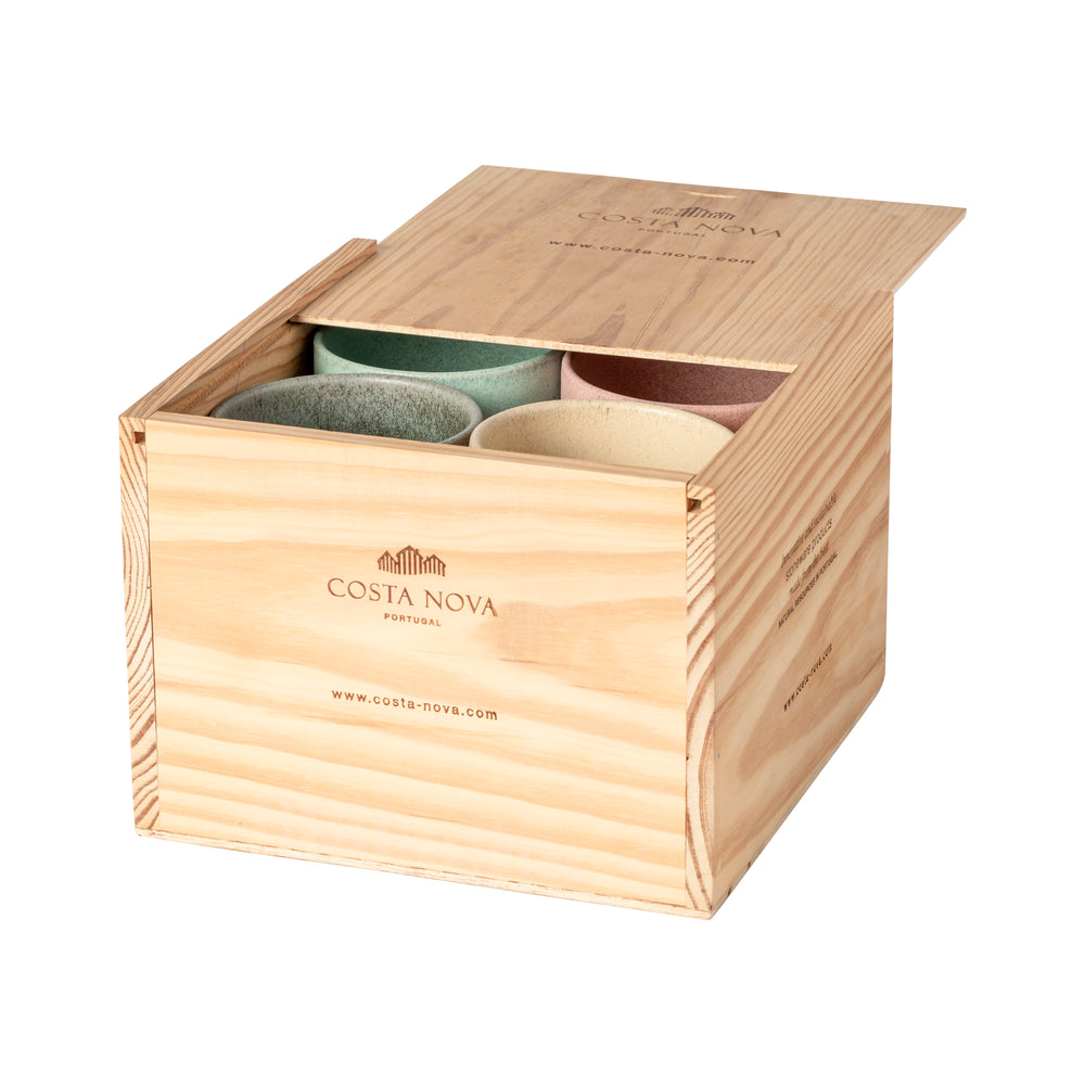 Costa Nova Koffiekopjes Arenito Multicolor 200 ml - 8 stuks - Gift box