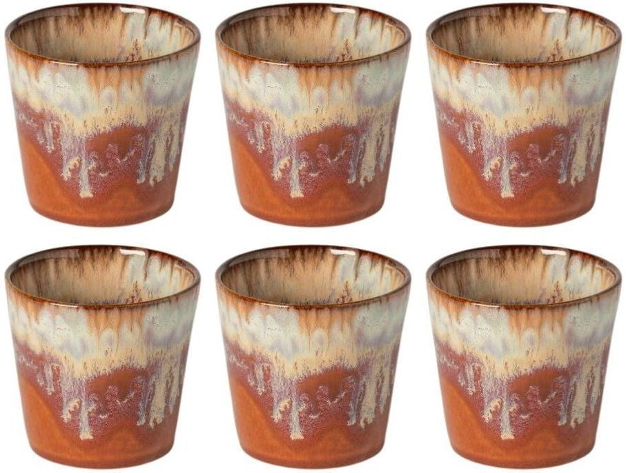 Costa Nova Koffiekopjes Casafina Poterie Caramel-Latte 190 ml - 6 stuks