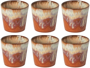 Costa Nova Koffiekopjes Casafina Poterie Caramel-Latte 190 ml - 6 stuks