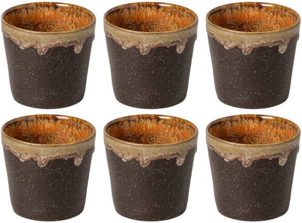 Costa Nova Koffiekopjes Casafina Poterie Mocha-Latte 190 ml - 6 stuks