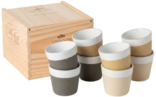 Costa Nova Koffiekopjes Grespresso Nature 190 ml - 8 stuks - Gift box
