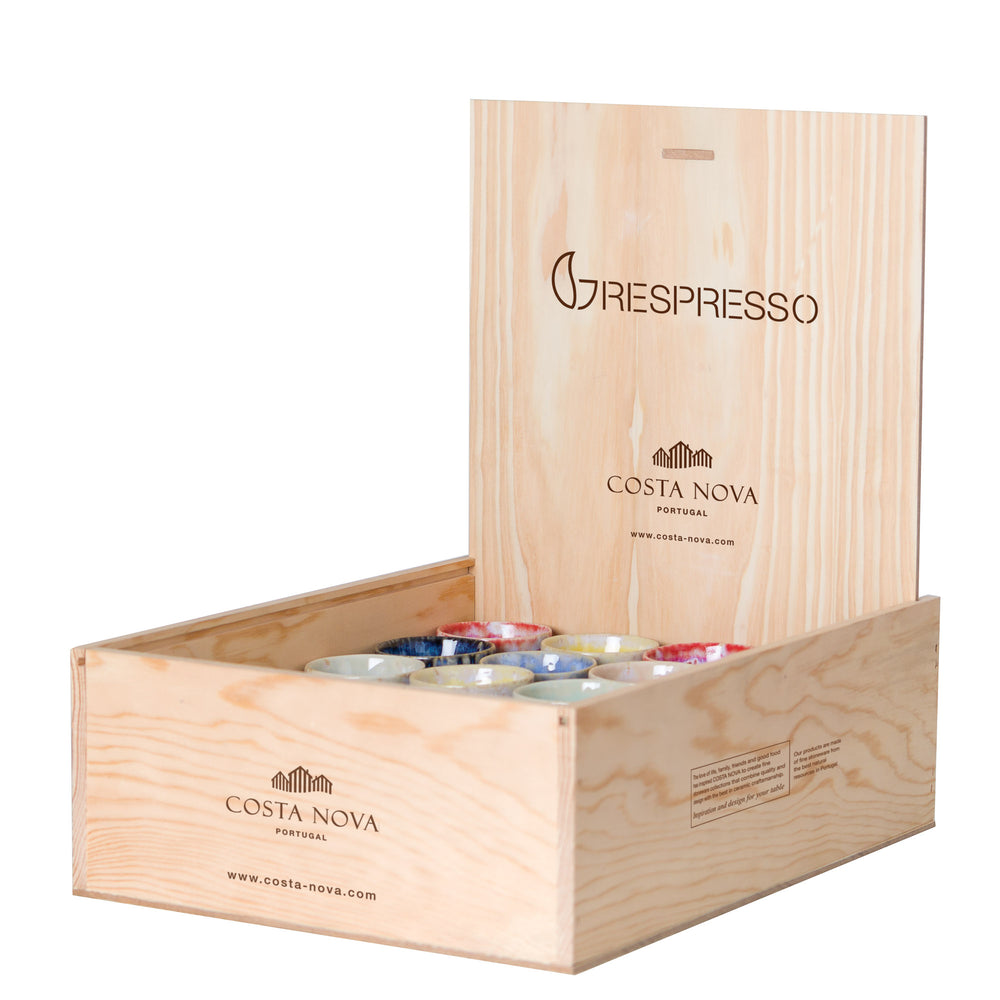 Costa Nova Espresso Kopjes Grespresso Multicolor 80 ml - 40 stuks - Gift box