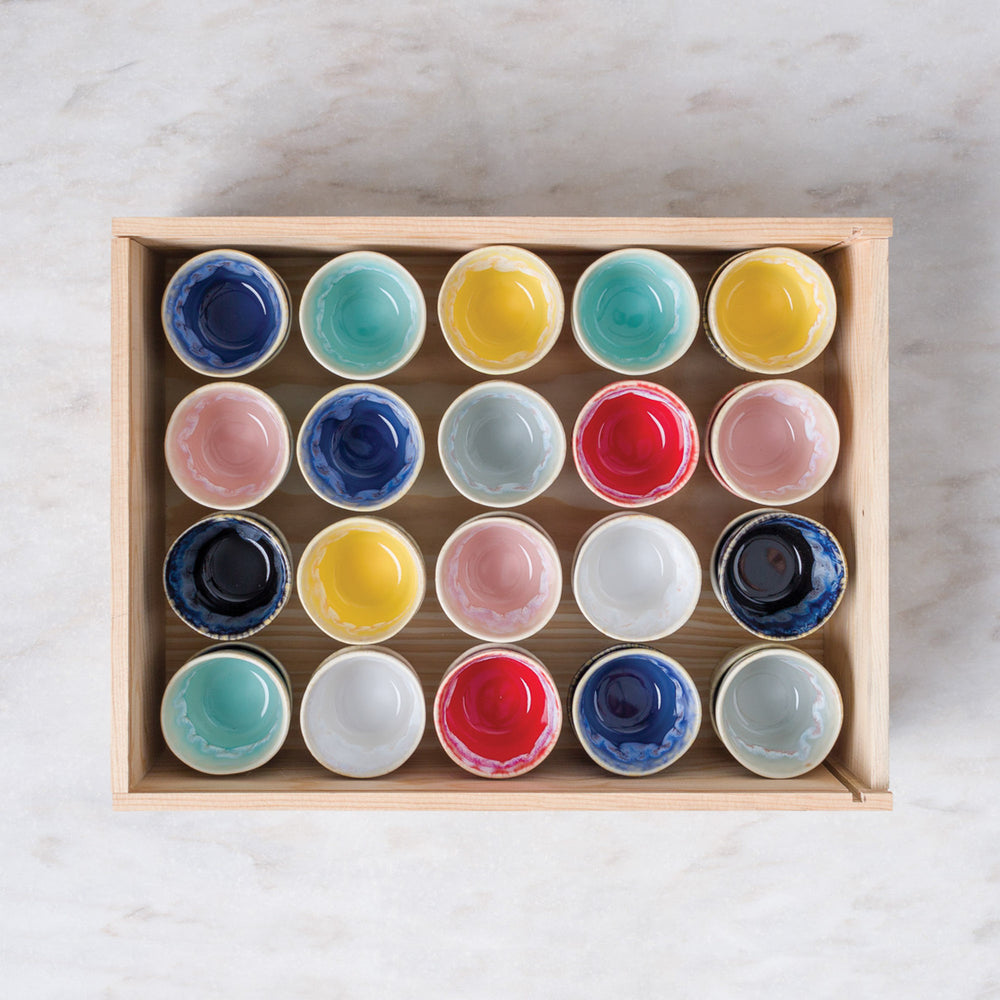 Costa Nova Espresso Kopjes Grespresso Multicolor 80 ml - 40 stuks - Gift box