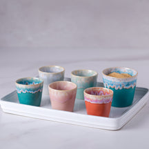 Costa Nova Espresso Kopjes Grespresso Multicolor 80 ml - 40 stuks - Gift box