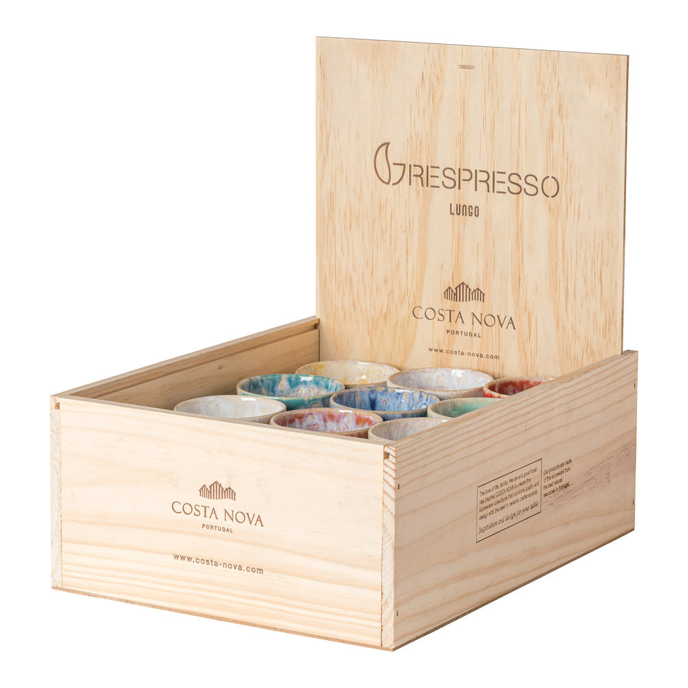 Costa Nova Koffiekopjes Grespresso Multicolor 190 ml - 24 stuks - Gift box