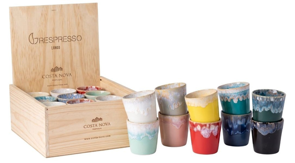 Costa Nova Koffiekopjes Grespresso Multicolor 190 ml - 24 stuks - Gift box