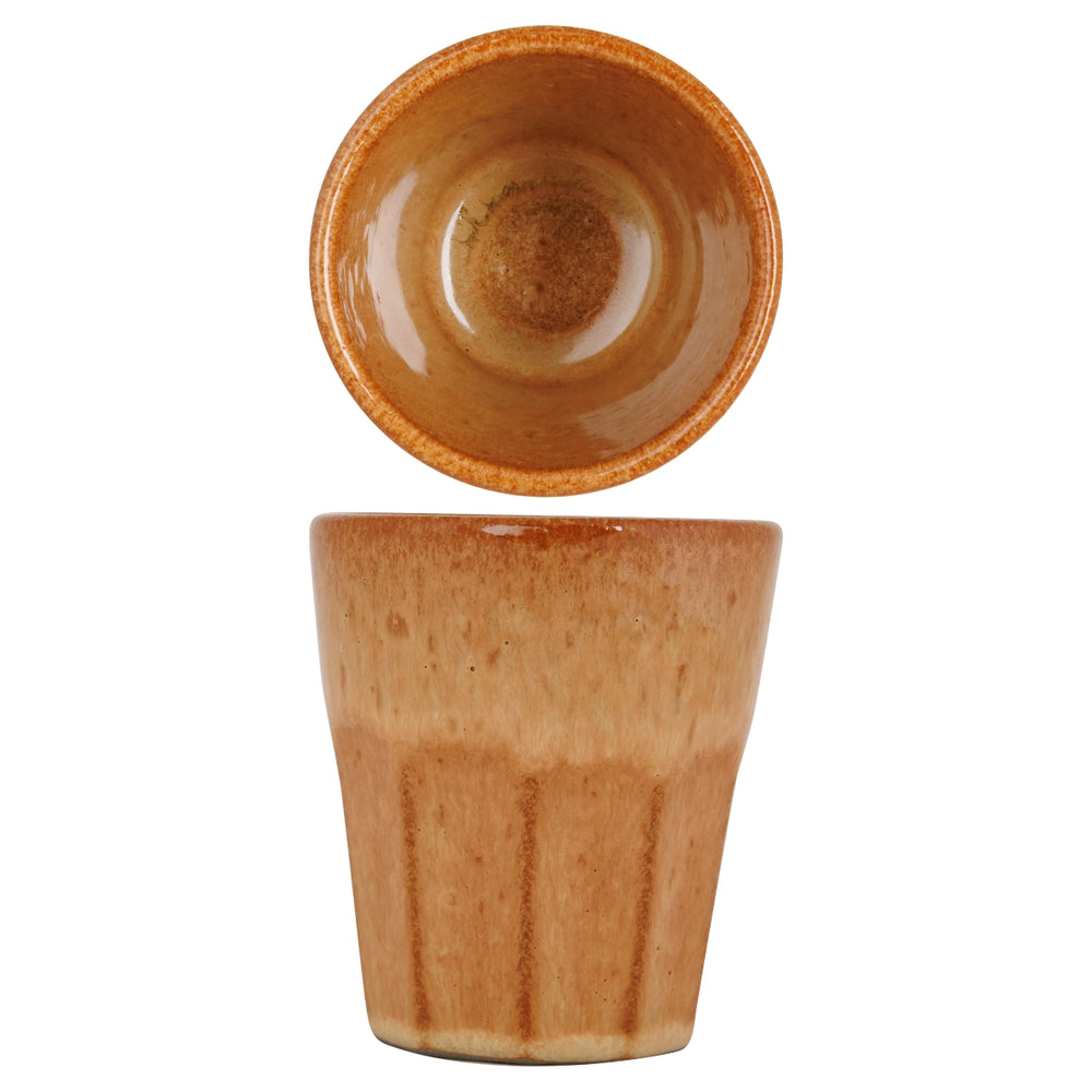 Cosy & Trendy Cappuccino Bekers Bistro Mustard Yellow 290 ml - 6 stuks