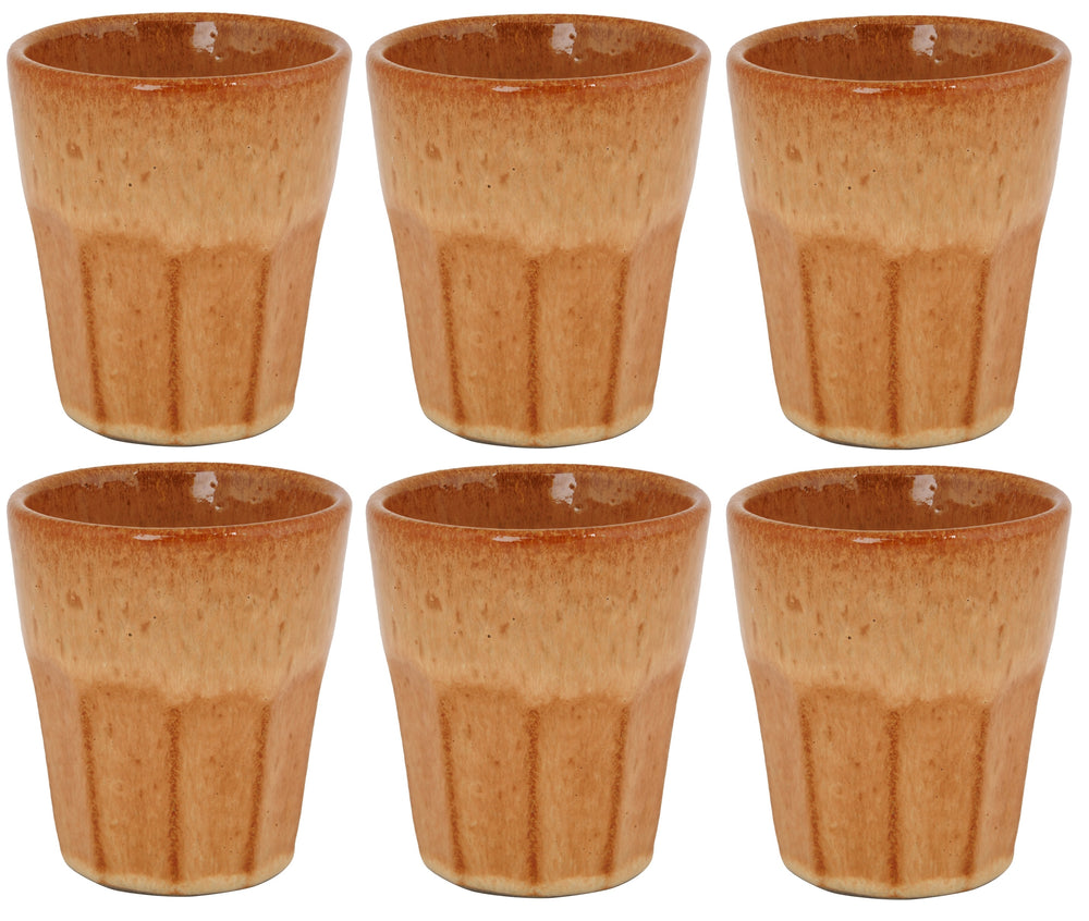 Cosy & Trendy Cappuccino Bekers Bistro Mustard Yellow 290 ml - 6 stuks