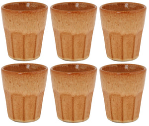 Cosy & Trendy Cappuccino Bekers Bistro Mustard Yellow 290 ml - 6 stuks