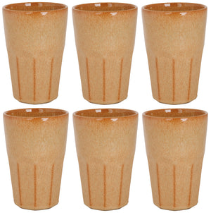 Cosy & Trendy Latte Macchiato Bekers Bistro Mustard Yellow 450 ml - 6 stuks