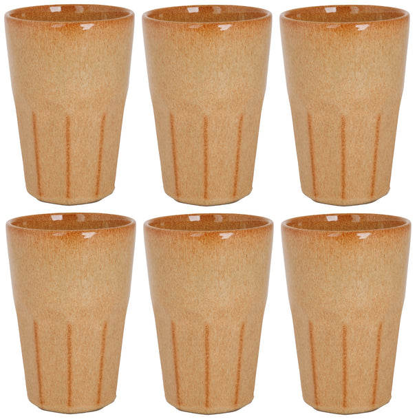 Cosy & Trendy Latte Macchiato Bekers Bistro Mustard Yellow 450 ml - 6 stuks