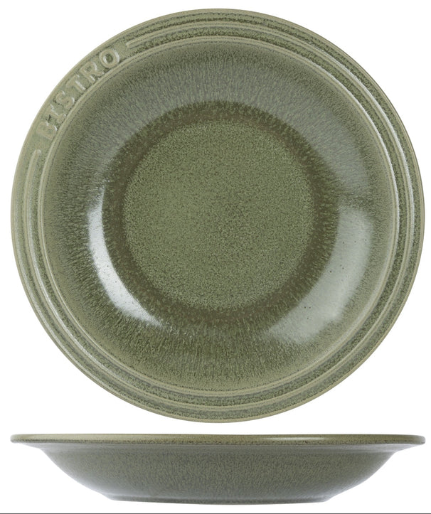 Cosy & Trendy Diepe Borden / Pastaborden Bistro Thyme Green ø 26 cm - 6 stuks