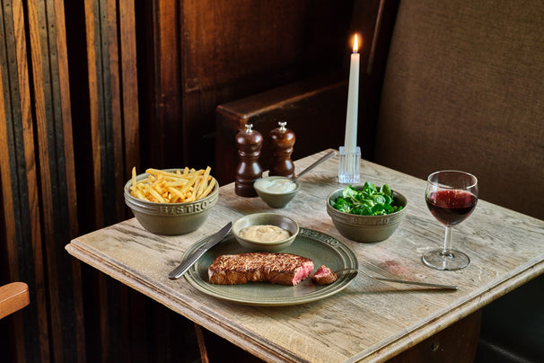 Cosy & Trendy Serviesset Bistro Thyme Green 18-delig / 6 personen - 6 dinerborden, 6 ontbijtborden & 6 kommen