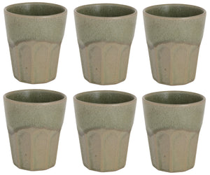 Cosy & Trendy Cappuccino Bekers Bistro Thyme Green 290 ml - 6 stuks