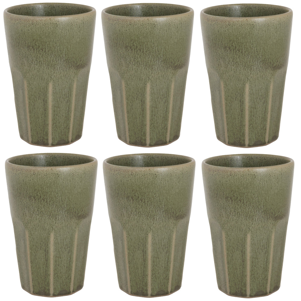 Cosy & Trendy Latte Macchiato Bekers Bistro Thyme Green 450 ml - 6 stuks