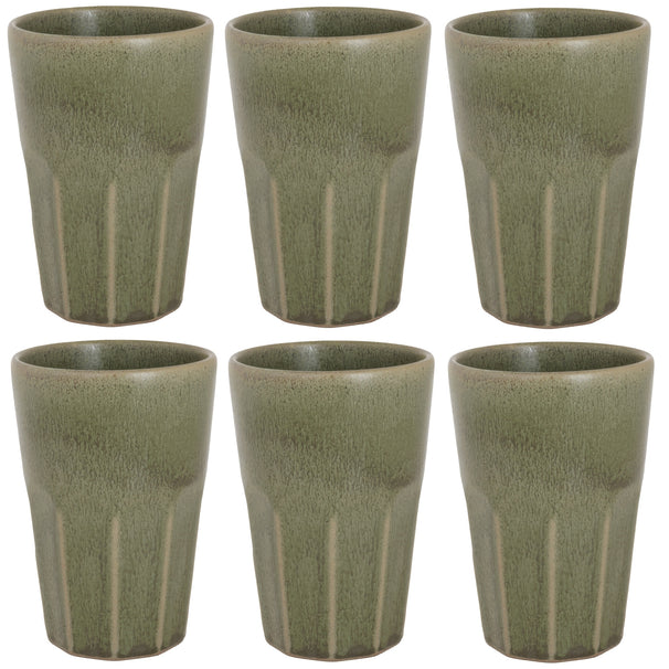 Cosy & Trendy Latte Macchiato Bekers Bistro Thyme Green 450 ml - 6 stuks