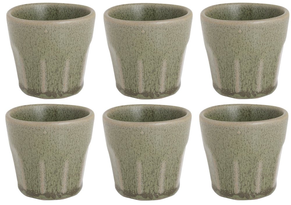 Cosy & Trendy Espresso Kopjes Bistro Thyme Green 90 ml - 6 stuks