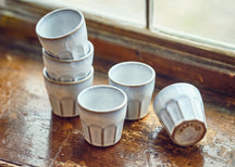 Cosy & Trendy Espresso Kopjes Bistro Vintage White 90 ml - 6 stuks