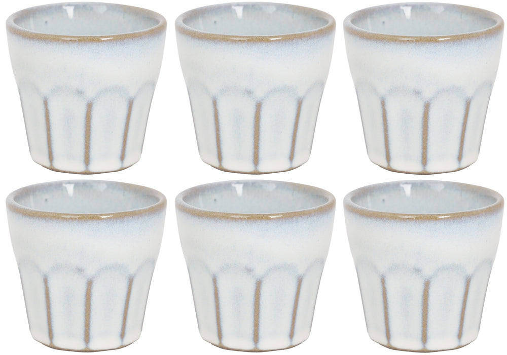 Cosy & Trendy Espresso Kopjes Bistro Vintage White 90 ml - 6 stuks
