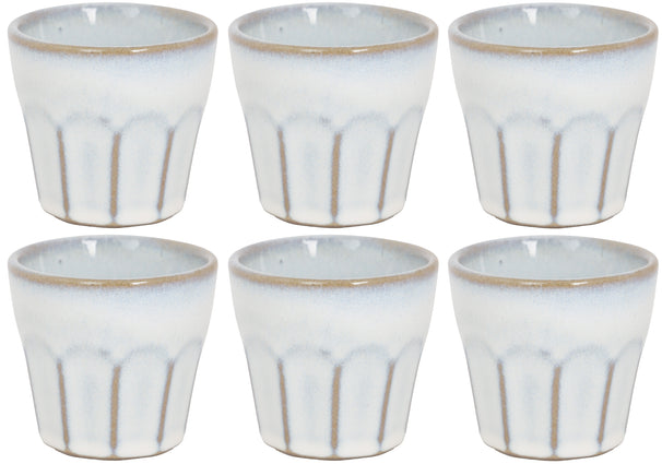 Cosy & Trendy Espresso Kopjes Bistro Vintage White 90 ml - 6 stuks