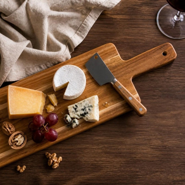 Cosy & Trendy Houten Kaasplank met Kaasmes - Acaciahout - 41 x 15 cm