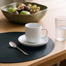 Cosy & Trendy Koffiekopjes met Schotels Moon White 200 ml - 4 stuks
