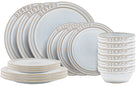 Cosy & Trendy Serviesset Bistro Vintage White 18-delig / 6 personen - 6 dinerborden, 6 ontbijtborden & 6 kommen