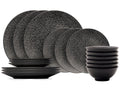Cosy & Trendy Serviesset Candy Black 18-delig / 6 personen - 6 dinerborden, 6 ontbijtborden en 6 kommen