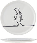 Cosy & Trendy Pizzaborden Funnyline Zwart / Wit - ø 31 cm - 6 stuks