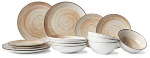 Cosy & Trendy Serviesset Sintra Terracotta 16-delig / 4 personen - 4 dinerborden, 4 ontbijtborden, 4 diepe borden en 4 kommen