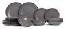 Cosy & Trendy Serviesset Speckle - Grijs 18-delig / 6 personen - 6 dinerborden, 6 diepe borden en 6 ontbijtborden
