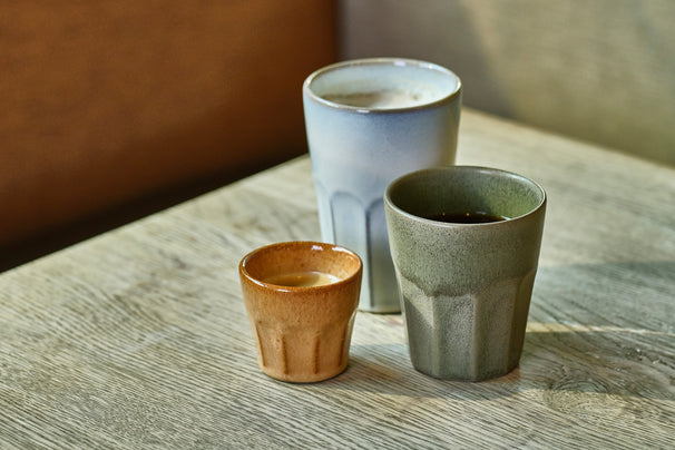 Cosy & Trendy Cappuccino Bekers Bistro Thyme Green 290 ml - 6 stuks