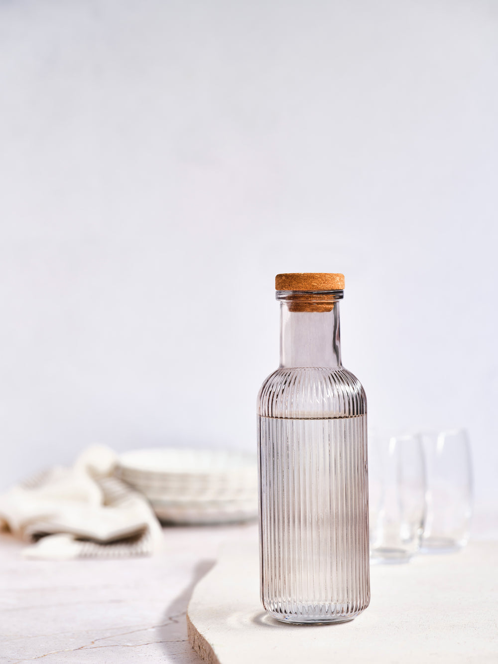 Cosy & Trendy Karaf met Kurk - Waterkaraf - Raya - Grijs - 1 Liter