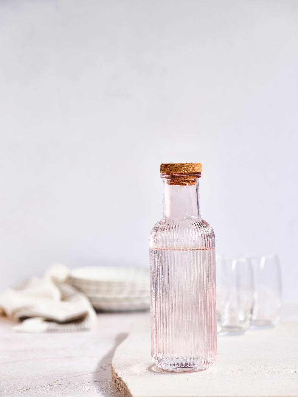 Cosy & Trendy Karaf met Kurk - Waterkaraf - Raya - Roze - 1 Liter