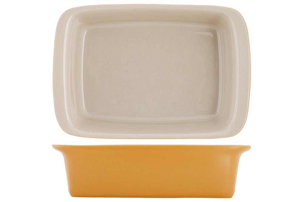 Cosy & Trendy Kleine Ovenschaal / Serveerschaal Aardewerk Fontestic Amber Gold - 16 x 10 x 3.5 cm / 350 ml