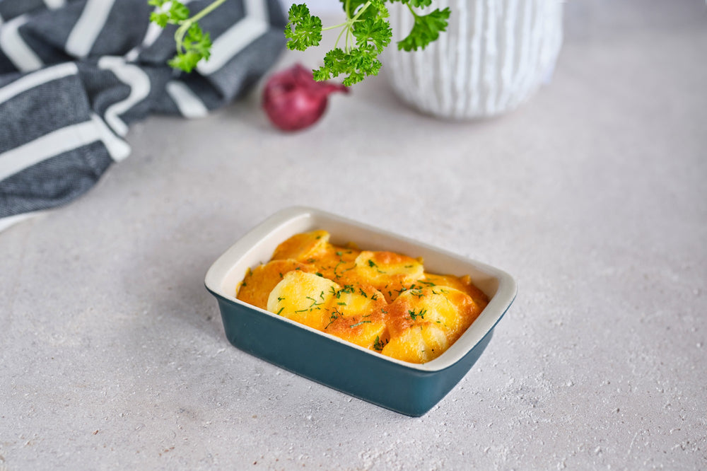 Cosy & Trendy Kleine Ovenschaal / Serveerschaal Aardewerk Fontestic Green Heron - 16 x 10 x 3.5 cm / 350 ml