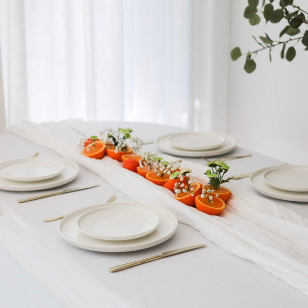 Cosy & Trendy Ontbijtborden / Dessertborden Moon White ø 19 cm - 4 Stuks